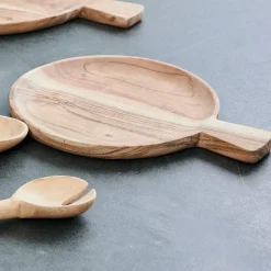 ACACIA CHIC Assiette Avec Manche Naturel^CASA Clearance