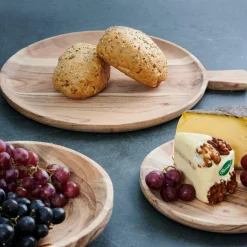 ACACIA CHIC Assiette Avec Manche Naturel^CASA Hot