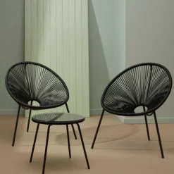 ACAPULCO Salon De Jardin Noir^CASA Sale