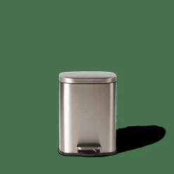 ADELE Poubelle à Pédale 12l Argent^CASA Best