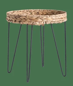 AKELA Table D'appoint Noir, Naturel^CASA Best