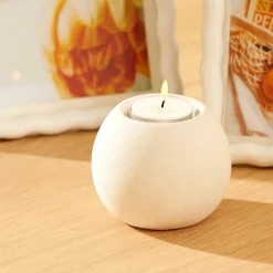 ALBA Support Bougie Chauffe-plat Blanc^CASA Sale