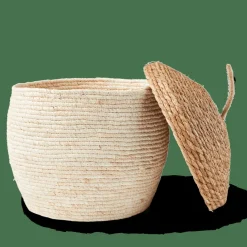 ALVIN Panier De Rangement Avec Couvercle Brun, Naturel^CASA Online