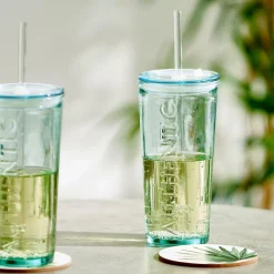 AUTHENTIC Verre Avec Paille Transparent^CASA Outlet