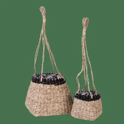 BAKU Pot à Suspendre Noir, Naturel^CASA Discount