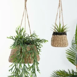 BAKU Pot à Suspendre Noir, Naturel^CASA Hot