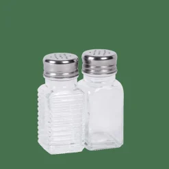 BASIC Set Salière Et Poivrier Argent, Transparent^CASA Online