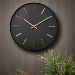 BLACK Horloge Murale Noir^CASA Outlet