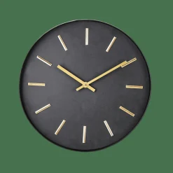 BLACK Horloge Murale Noir^CASA Outlet