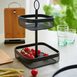 BLACK LUNAR Panier Carré 2 Pièces Noir^CASA New