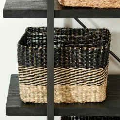 BOBO Panier Tiroir Noir, Naturel^CASA Hot