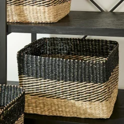 BOBO Panier Tiroir Noir, Naturel^CASA Online