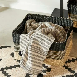 BOBO Panier Tiroir Noir, Naturel^CASA New