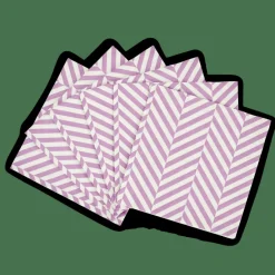 CHEVRON Set De 20 Serviettes Mauve^CASA New