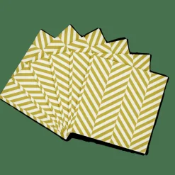 CHEVRON Set De 20 Serviettes Vert^CASA Discount