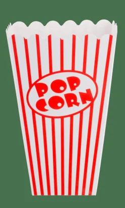 CINEMA Gobelet Pop-corn Set De 8 Blanc, Rouge^CASA Outlet