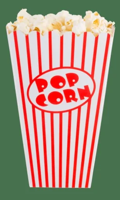 CINEMA Gobelet Pop-corn Set De 8 Blanc, Rouge^CASA Outlet