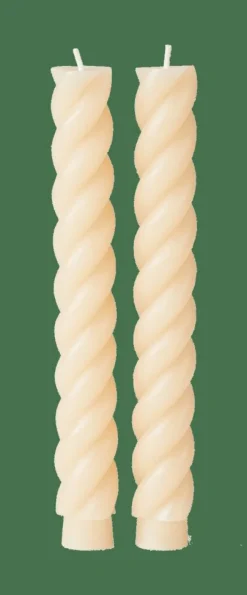 CURL Bougies Set De 2 Beige^CASA Discount