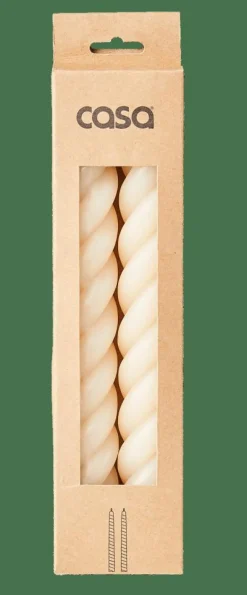 CURL Bougies Set De 2 Beige^CASA Discount