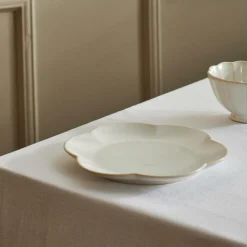 DAHLIA FLOWER Assiette Blanc^CASA Discount