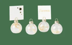 DRY FLOWER Porte-noms Set De 4 Transparent^CASA Clearance