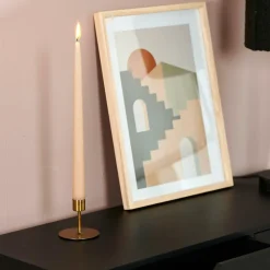 DUO Bougies Dîner Set De 2 Brun^CASA Clearance