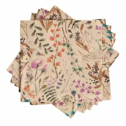 ECO DRIED FLOWER Set De 20 Serviettes Multicolore^CASA Best
