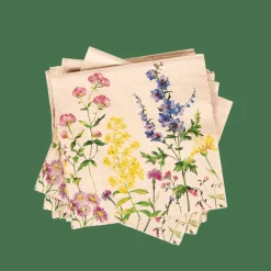 ECO FLORAL Set De 20 Serviettes Diverses Couleurs^CASA Hot
