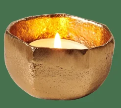 ERBA Support Bougie Chauffe-plat Doré^CASA Best