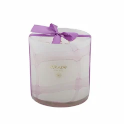 ESCAPE PURPLE IRIS Bougie Parfumée Dans Un Verre Mauve Clair^CASA Discount