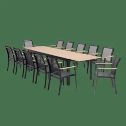 ETHAN Table Extensible Noir, Naturel^CASA Clearance