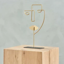 FACE Décoration Sur Pied Doré^CASA Clearance