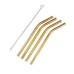 FANCY Pailles à Cocktail Avec Brosse Argent^CASA Hot