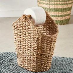 FLORES Porte-rouleau WC Porte-magazines Naturel^CASA