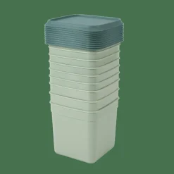 FREEZER Boîtes Congélation Set De 10 Menthe, Vert Foncé^CASA Online