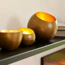 GIMINI Support Bougie Chauffe-plat Cuivre^CASA Best