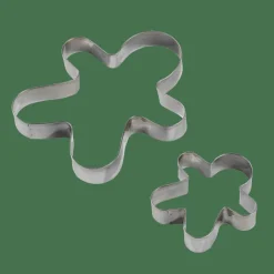 GINGERBREAD Emporte-pièces Set De 2 Argent^CASA Clearance