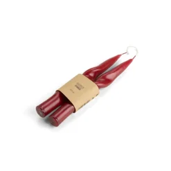 GLOSSY Set De 2 Bougies Rouge Foncé^CASA New