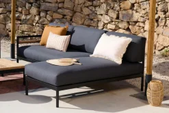 HANNA Chaise Longue Teck Noir^CASA Clearance