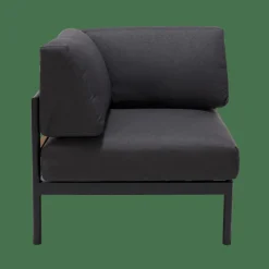 HANNA Lounge Teck Fauteuil Coin Noir^CASA Clearance