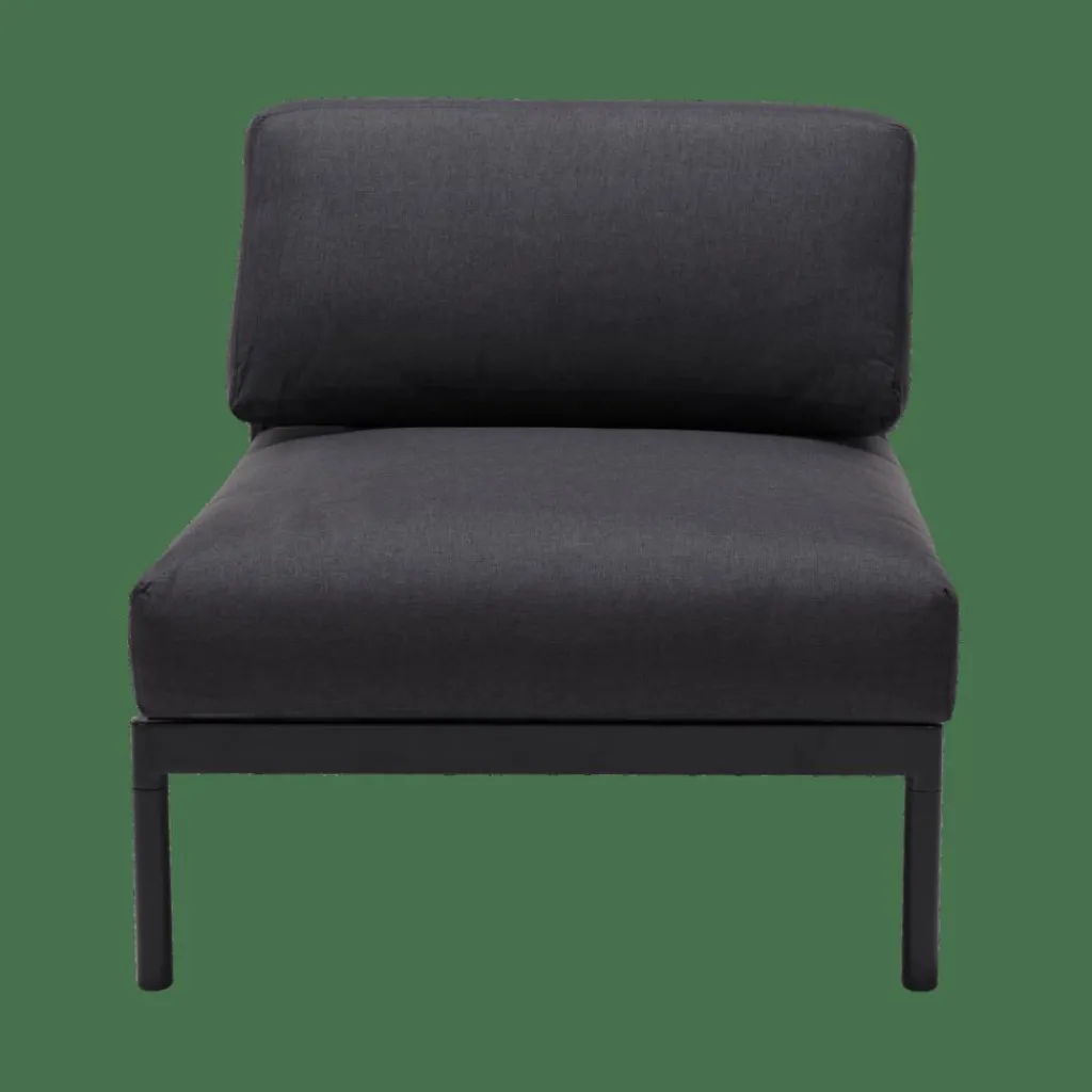 HANNA Lounge Teck Fauteuil Noir^CASA New