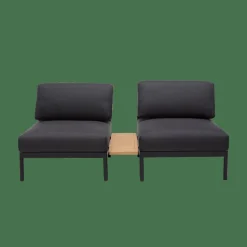 HANNA Lounge Teck Fauteuil Noir^CASA New
