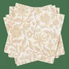 HENNA FLOWER Set De 20 Serviettes Rouge, Beige^CASA Clearance