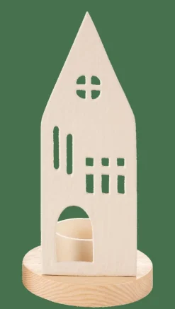 HOME Porte-bougie Chauffe-plat Blanc, Naturel^CASA