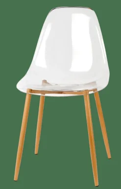ICE Chaise Salle à Manger Transparent, Naturel^CASA