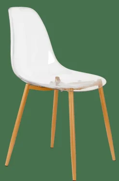 ICE Chaise Salle à Manger Transparent, Naturel^CASA