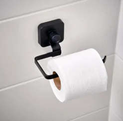 INDUSTRIA Porte-rouleau WC Avec Ventouse Noir^CASA Outlet