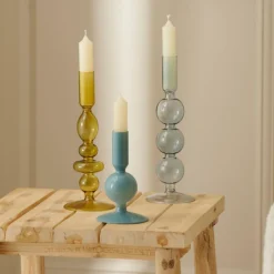 ISA Bougeoir Opale Bleue Bleu^CASA New