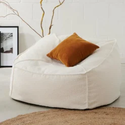 JACKI Fauteuil Pouf Poire Blanc^CASA