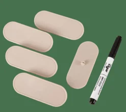 JACQUI Storage étiquettes Et Feutre Pour Caisse Pliante Beige^CASA